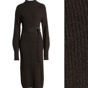 Something Navy- rib long sleeve sweater dress